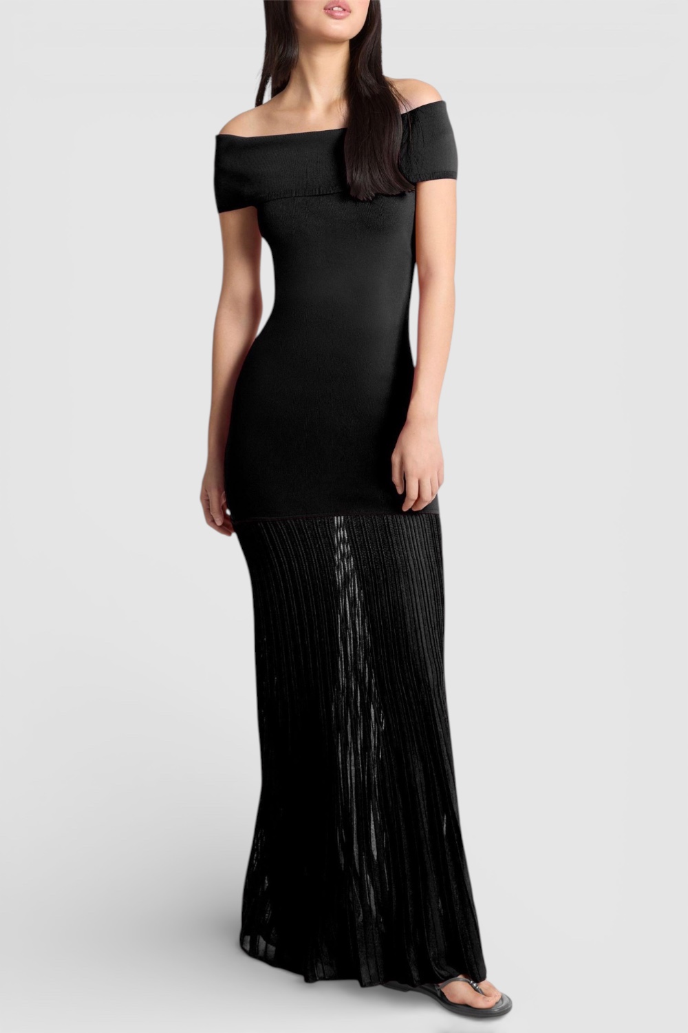 תמונת כל הלוק של שמלת מקסי אוף שולדר